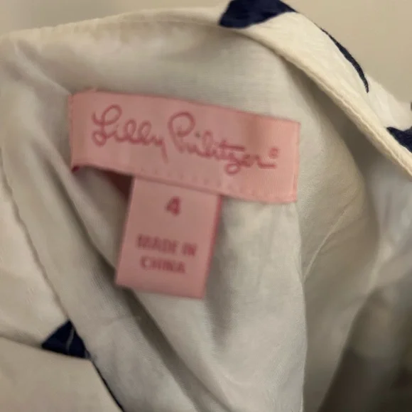 Lilly Pulitzer White Dress with Navy Accents - Picture 8 of 8